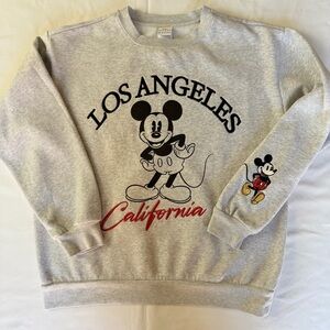 Disney Women’s Heather Gray Los Angeles Mickey Mouse Sweatshirt